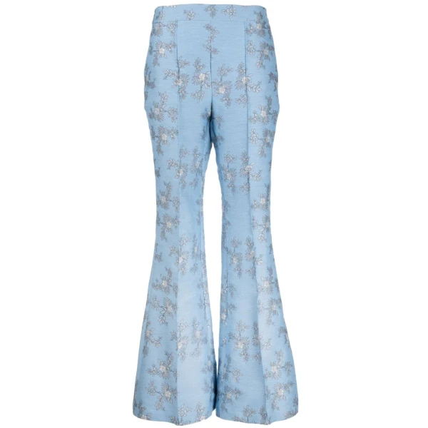 Macgraw Circa 72 Trouser in blue floral jacquard