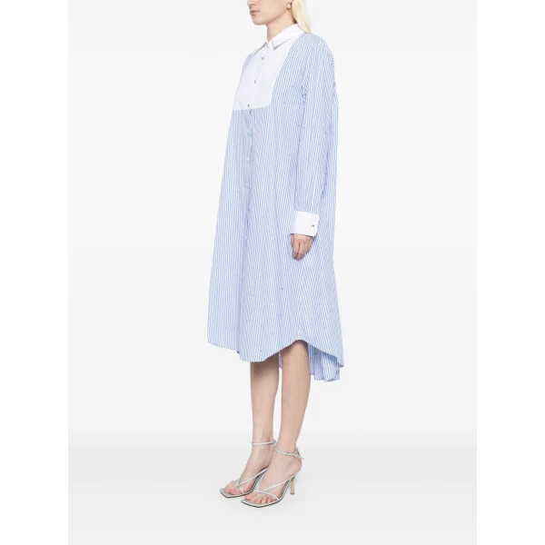 Macgraw Collegiate Dress in Blue and white stripe, view 5