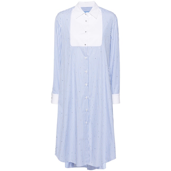 Macgraw Collegiate Dress in Blue and white stripe