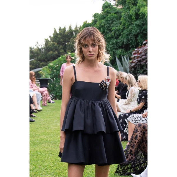 Macgraw Conversation Dress in Black, view 3