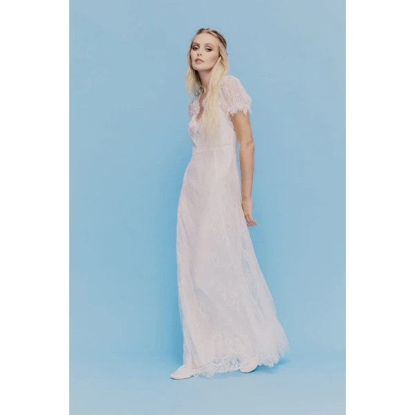 Macgraw Endora White lace Dress, view 3