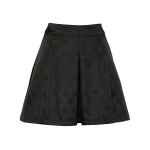 Macgraw Enrolment Skirt in Black Crest Jacquard