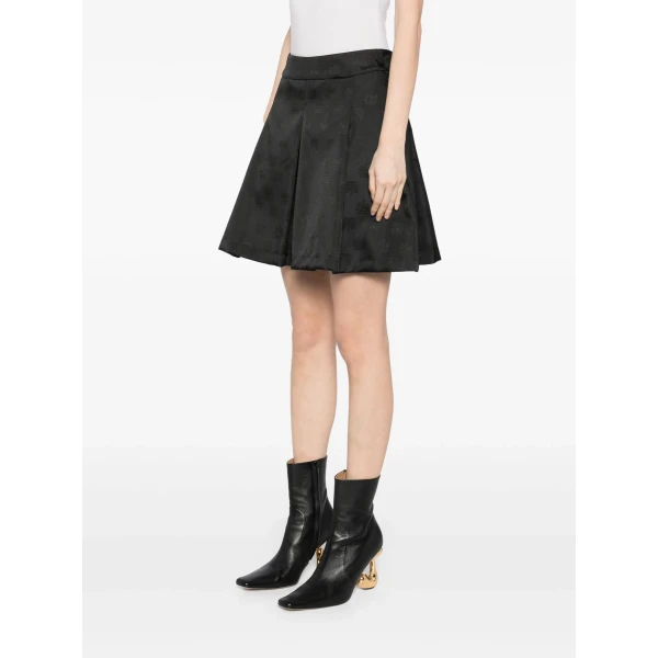 Macgraw Enrolment Skirt in Black Crest Jacquard, view 6