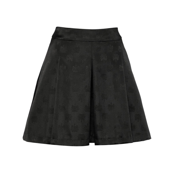 Macgraw Enrolment Skirt in Black Crest Jacquard