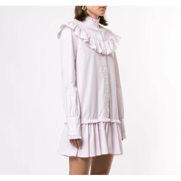 Macgraw Fable Cotton Dress in Pink Stripe, view 4