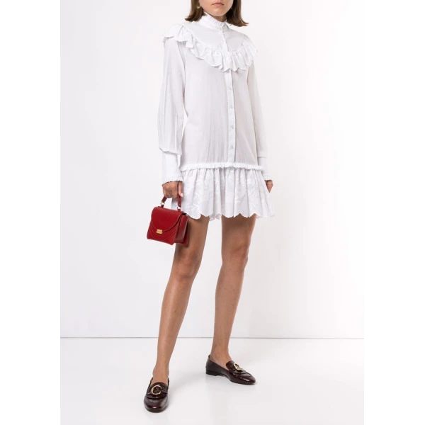 Macgraw Fable Cotton Dress in White, view 4