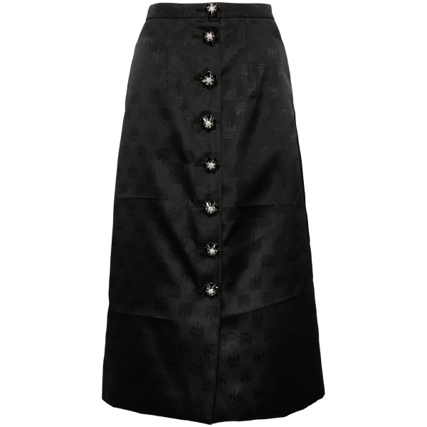 Macgraw Faculty Skirt in Black Crest Jacquard