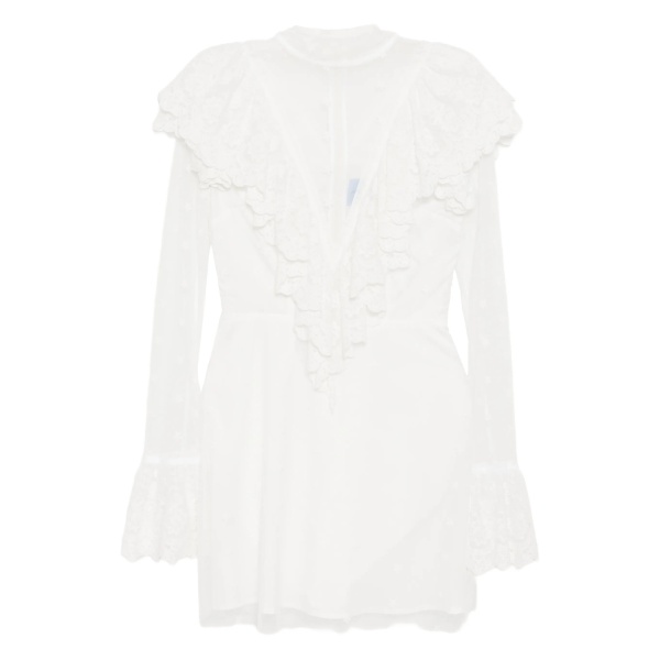 Macgraw Friday Mini Dress in Ivory Tulle lace