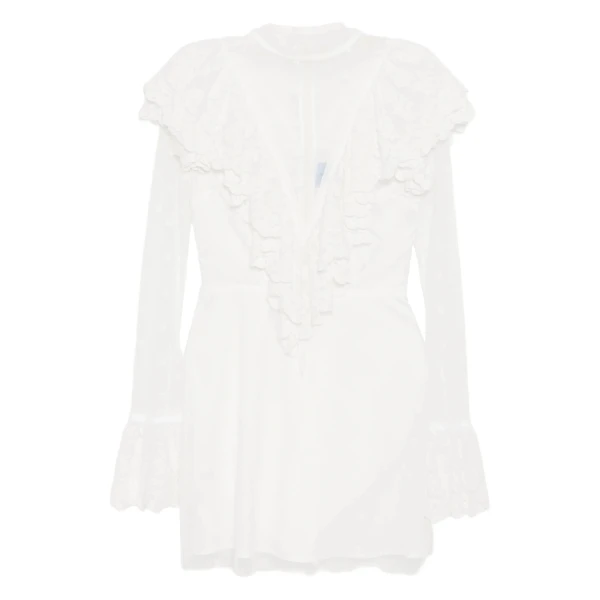 Macgraw Friday Mini Dress in Ivory Tulle lace