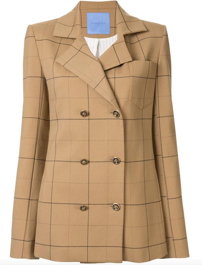 Macgraw Genius Blazer in Camel Check