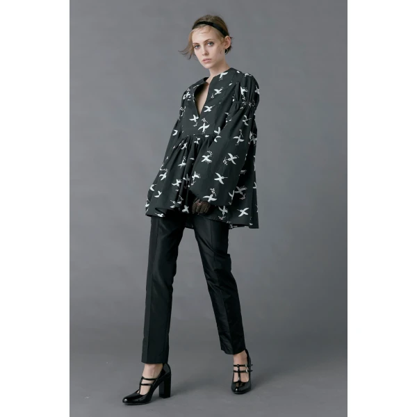 Macgraw Hibernation Top in Bird Print, view 2