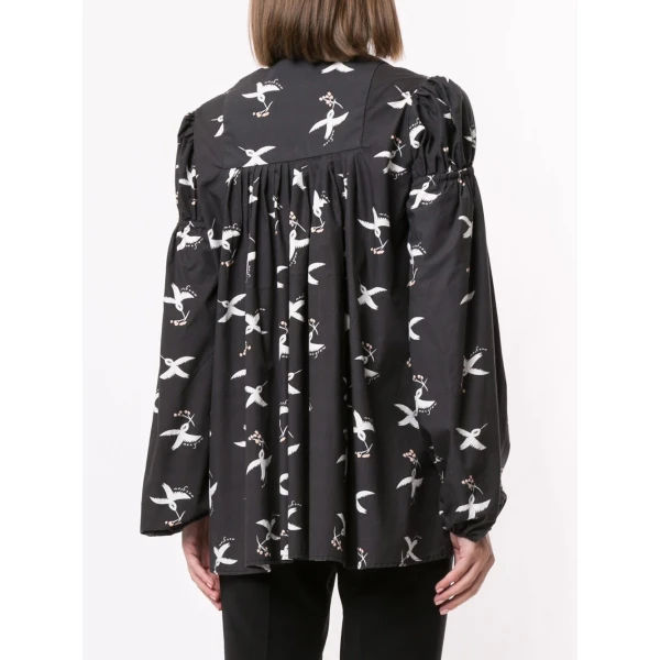 Macgraw Hibernation Top in Bird Print, view 6