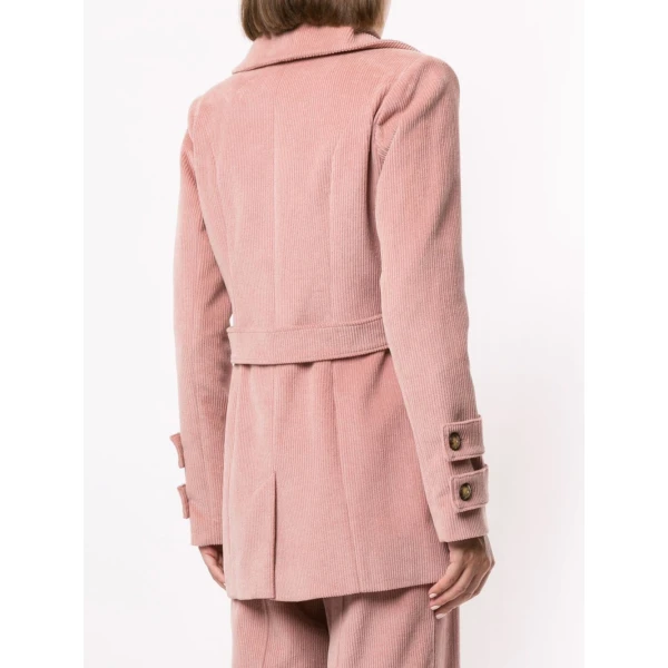 Macgraw Historical Coat in Pink Corduroy, view 4
