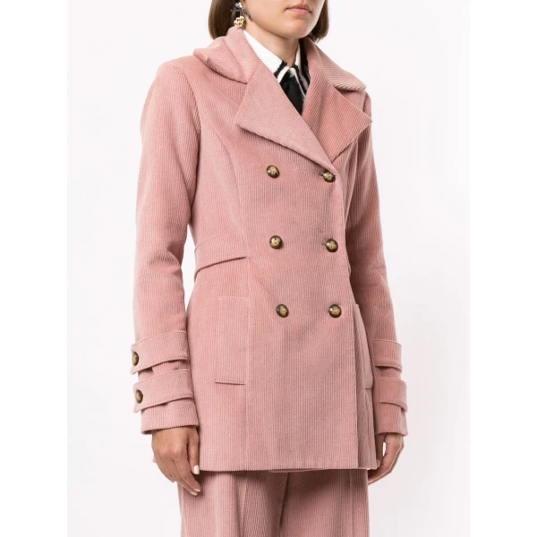 Macgraw Historical Coat in Pink Corduroy, view 5