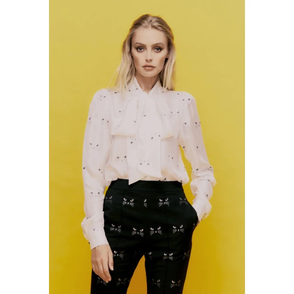 Macgraw Illumination Blouse in Cat print, view 3