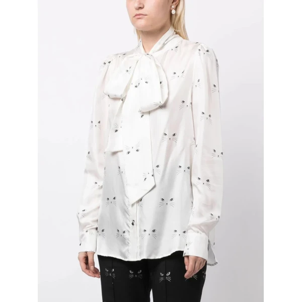 Macgraw Illumination Blouse in Cat print, view 5