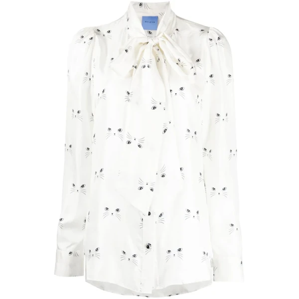 Macgraw Illumination Blouse in Cat print