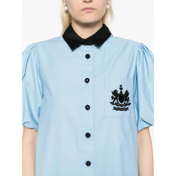 Macgraw Ivy League Dress in blue cotton, view 4