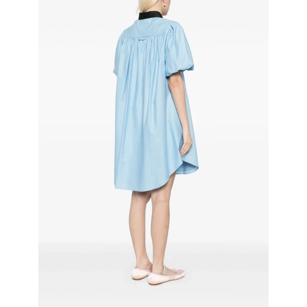 Macgraw Ivy League Dress in blue cotton, view 6