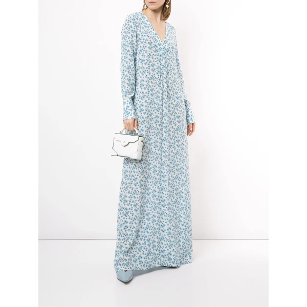 Macgraw Jardin Dress in Blue Print, view 6