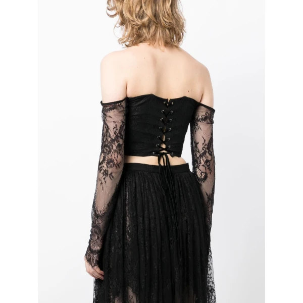 Macgraw Jealousy Top in Black Lace, view 5
