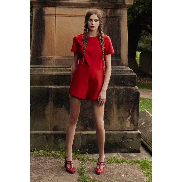 Macgraw Joan Jumpsuit in Red, view 3