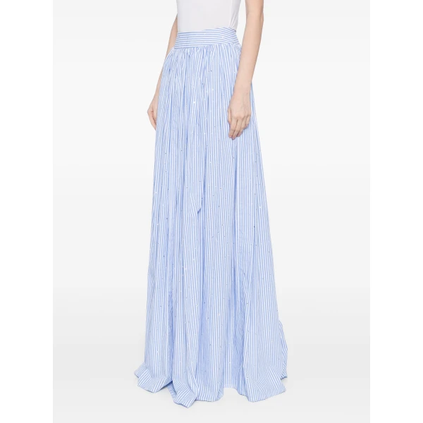 Macgraw Literature Skirt in Blue and white stripe, view 4