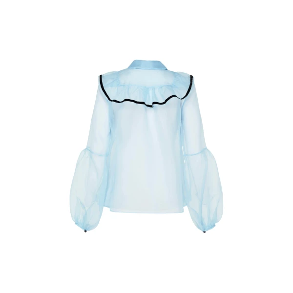 Macgraw Love bird blouse in blue, view 4