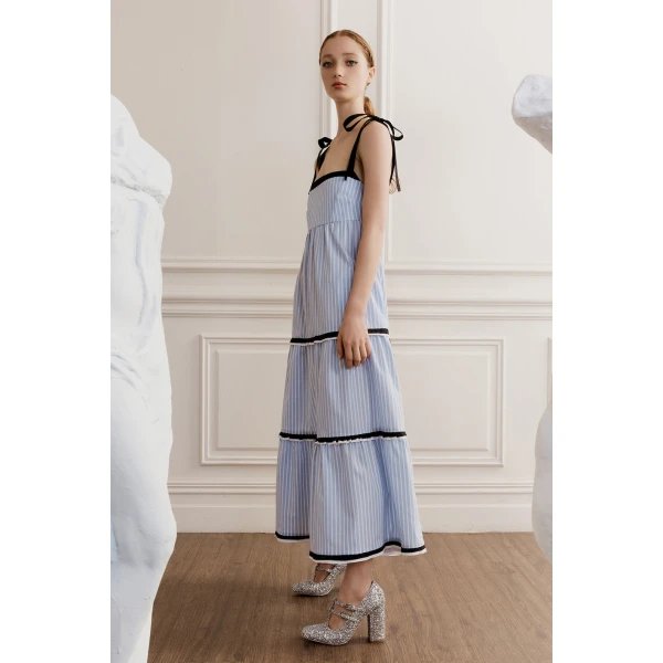 Macgraw Lulu Dress in Blue stripe, view 3