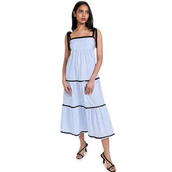 Macgraw Lulu Dress in Blue stripe, view 6