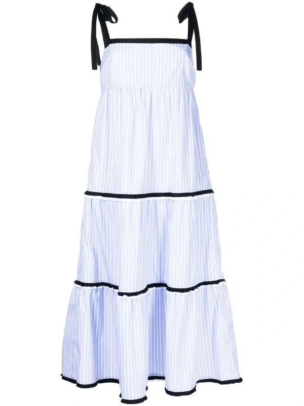 Macgraw Lulu Dress in Blue stripe