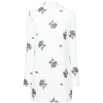Macgraw Melancholy Dress in white and black floral sequin