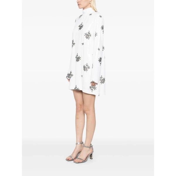 Macgraw Melancholy Dress in white and black floral sequin, view 5