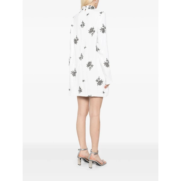 Macgraw Melancholy Dress in white and black floral sequin, view 6