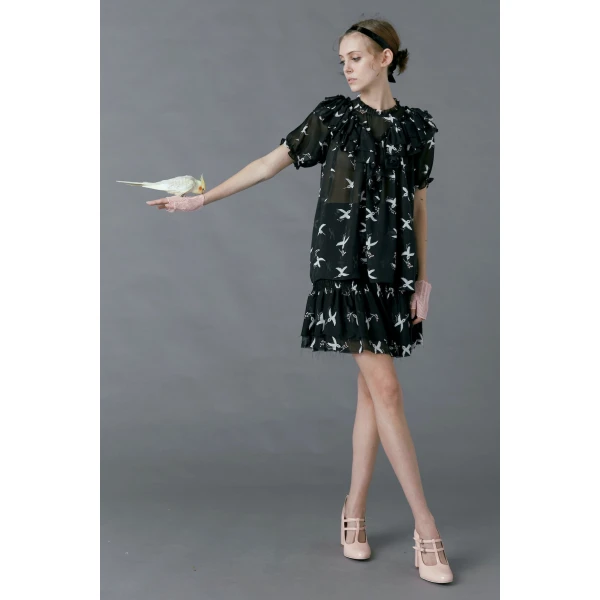 Macgraw Migration Top in Bird Print, view 2