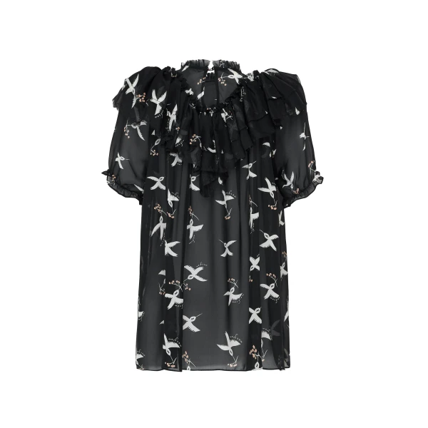 Macgraw Migration Top in Bird Print, view 4