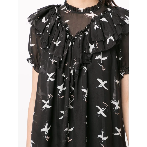 Macgraw Migration Top in Bird Print, view 5
