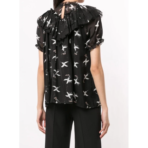 Macgraw Migration Top in Bird Print, view 6