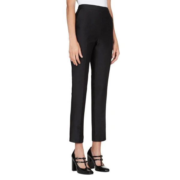 Macgraw Non Chalant Trouser in black silk wool, view 4