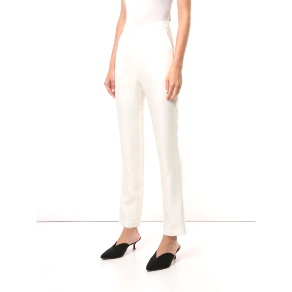 Macgraw Non Chalant Trouser in ivory silk wool, view 3
