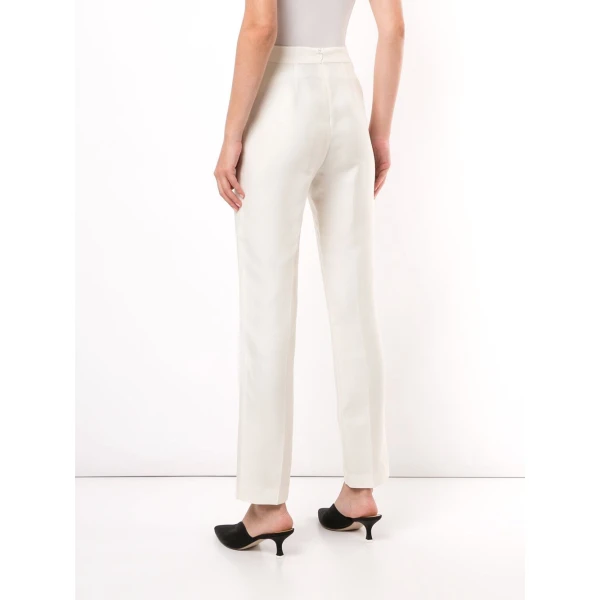 Macgraw Non Chalant Trouser in ivory silk wool, view 4