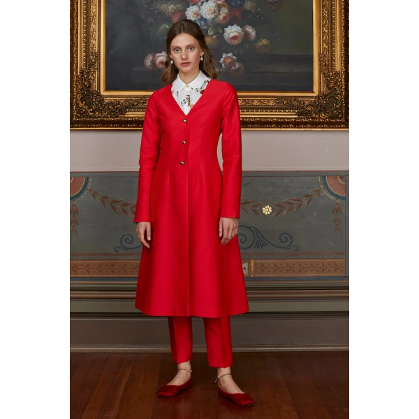 Macgraw Non chalant Trouser in red, view 2