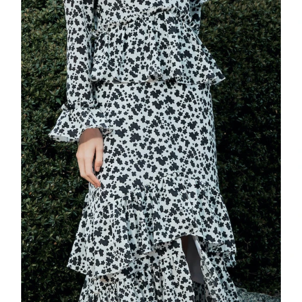 Macgraw Parterre Dress in Black Print, view 4