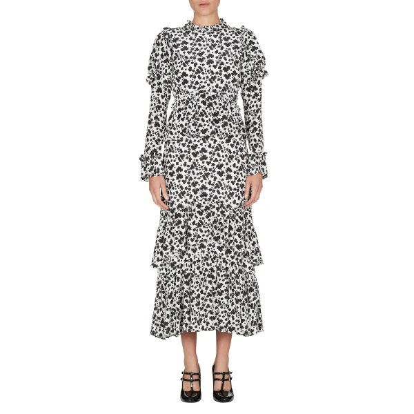 Macgraw Parterre Dress in Black Print, view 6