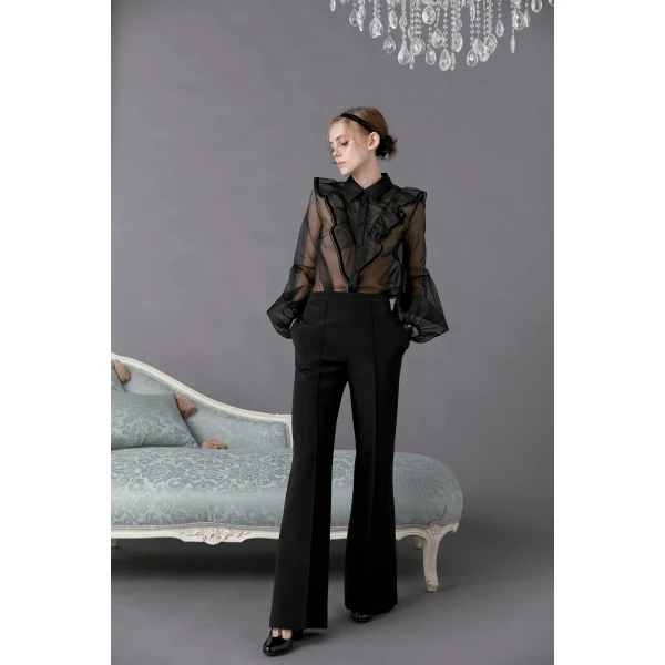 Macgraw Peacock Pant in Black, view 4