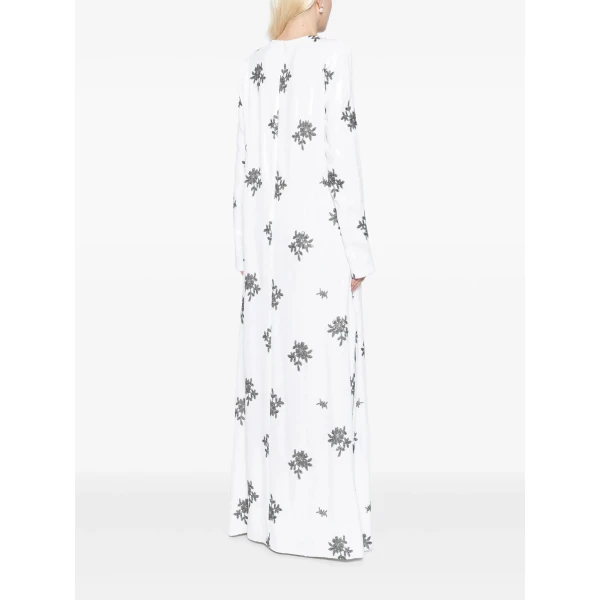 Macgraw Poetry Gown in white and black floral sequin, view 6