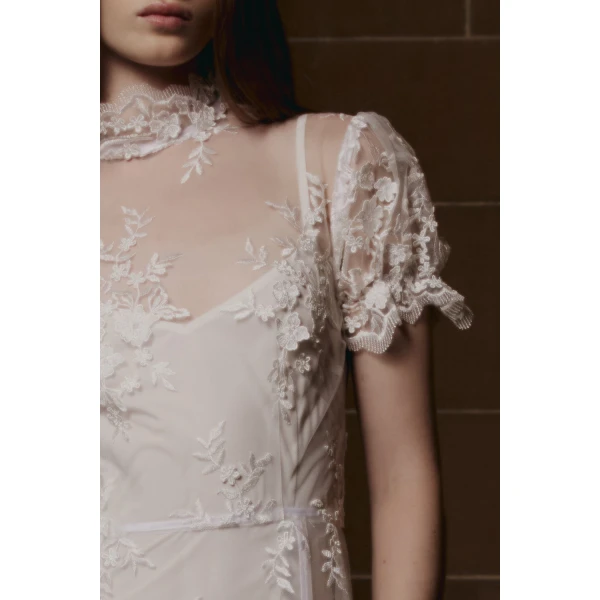 Macgraw Porcelain dress in Ivory Lace, view 4