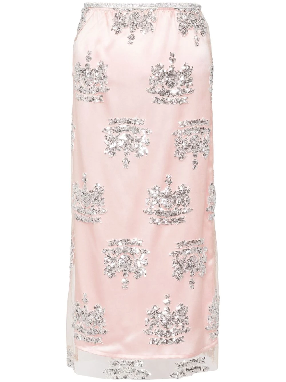 Macgraw Post Grad Skirt in tulle with silver sequin crest