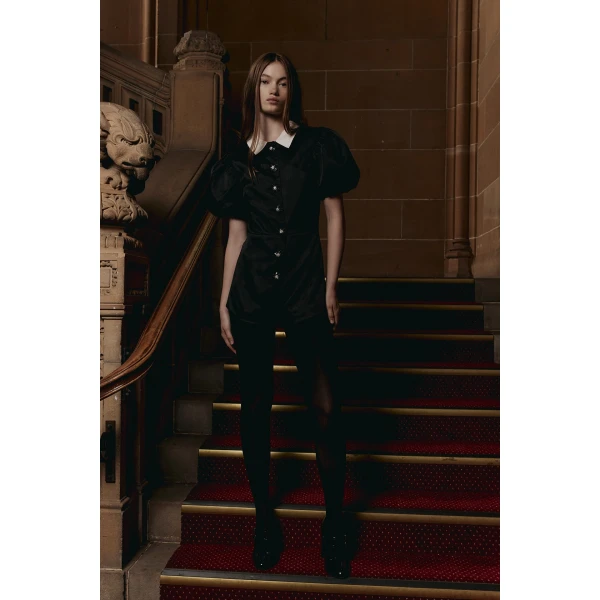 Macgraw Professor Playsuit in Black Crest, view 3