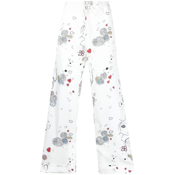 Macgraw Rhythmic Trouser in white print